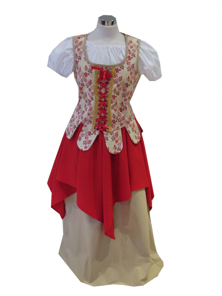 Ladies Medieval Tudor Serving Wench Costume. Moll Flanders Size 16 - 18 Image
